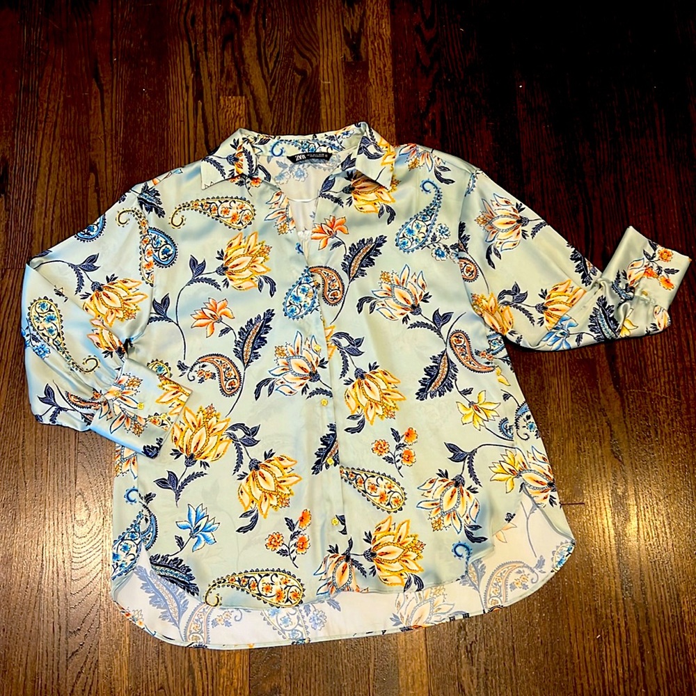 ZARA button down blouse